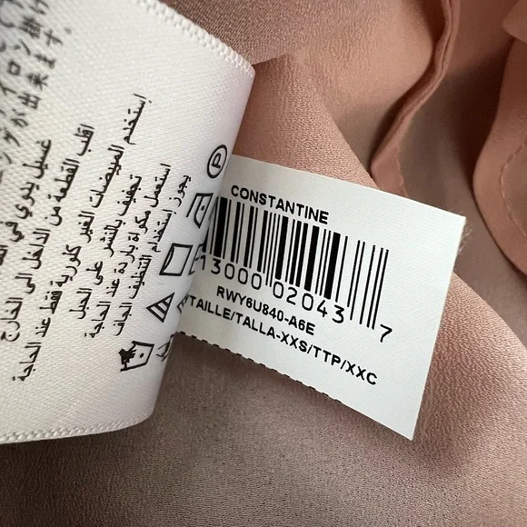 NWT BCBGMaxAzria “CONSTANTINE” Pink & Blue Pleated Maxi Dress – Size XXS - Picture 17 of 17